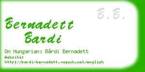 bernadett bardi business card
