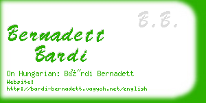 bernadett bardi business card